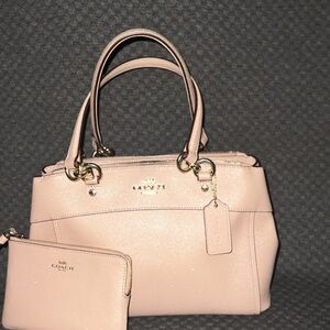 Coach Blush Pink Mini Brooke Carryall with matching Wristlet